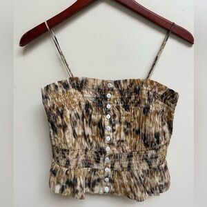 All Saints Brown and Black Camisole